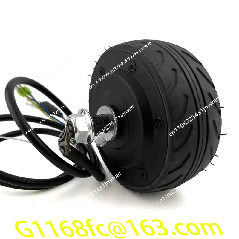 Motor de cubo eléctrico de 4 pulgadas, 1600 Rpm, Motor de accionamiento BLDC de 4 ", 24V/36V, 200W, Sensor sin escobillas, Motor de cubo sin engranajes con neumáticos sólidos