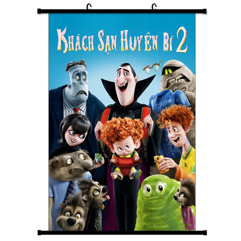 Nuovo Anime Hotel Transylvania Tela Appeso a parete Pittura Home Decor Anime Poster Wall Art Decorazione della stanza 40x60 CM