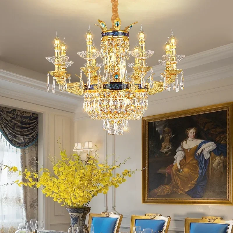 

VIOLET Contemporary Luxury Crystal Pendent Lamp European Living Room Restaurant Bedroom Villa Hotel Duplex Staircase Chandelier