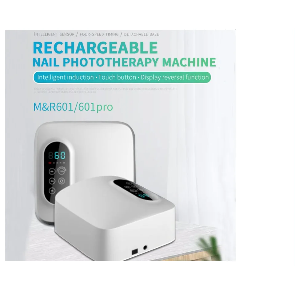 72W Rechargeable UV LED lampe à ongles Gel vernis soleil UV LED lumière des ongles Portable écran tactile LCD sèche-ongles