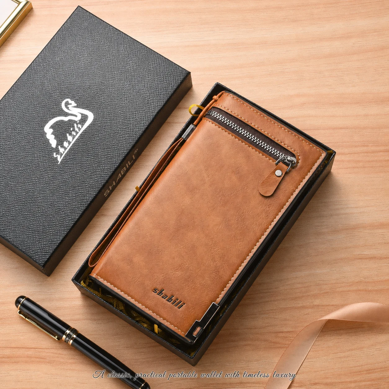 Long Wallet Cut-Resistant Clutch Wallet Zipper Wallet Premium For Cash Storage Daily Outings Daily Commuting
