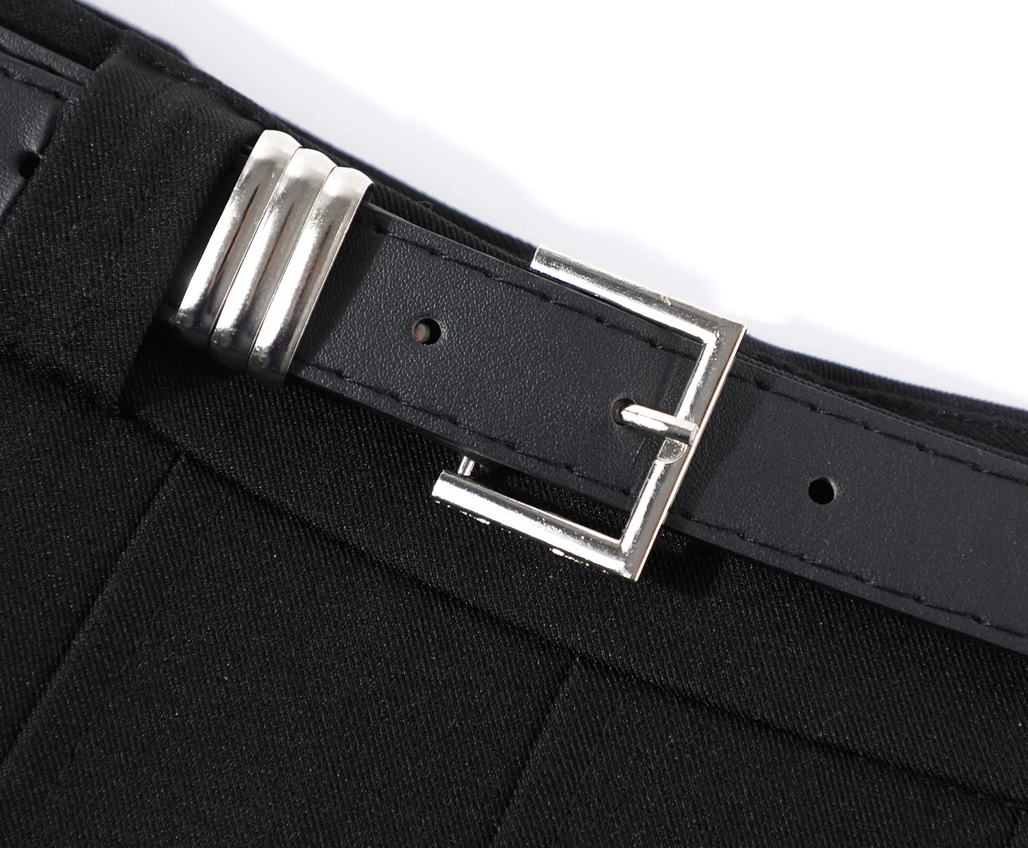 Langer Rock für Damen Herbst Winter 2026 Neuerscheinung Hochtaillierter Plisseerock mit Gürtel in Grau oder Schwarz Damenrock Bestseller – Detail 5