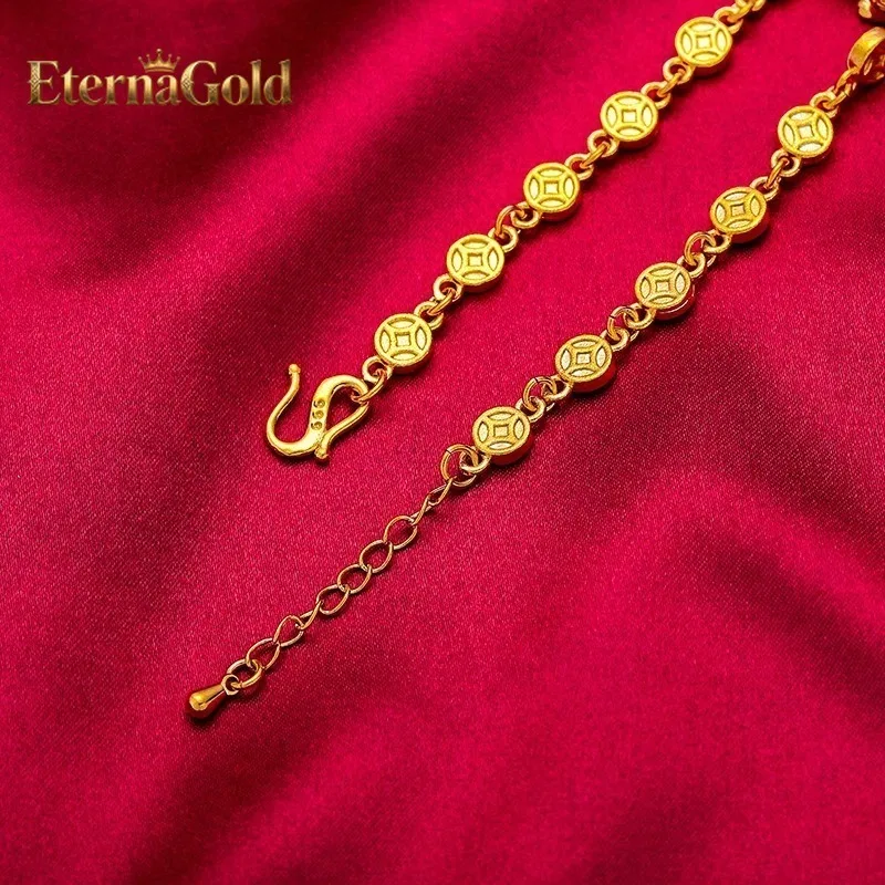 

EternaGold Pixiu Bracelet for Women, 24K Gold, AU999 | Matte gold pixiu with garnet beads, rugged vintage style for casual luck.