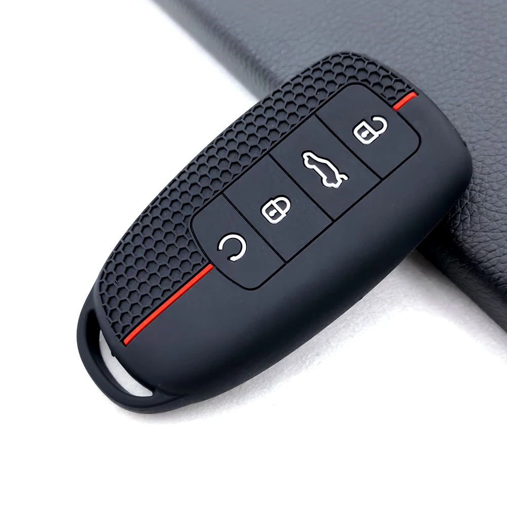 Silicone Key Case Cover Remote Fob Shell For Chery Omoda 5 C5 Tigo 7 8 Pro Max Tigo 7 8 Plus Arrizo 5 Plus Holder Accessories