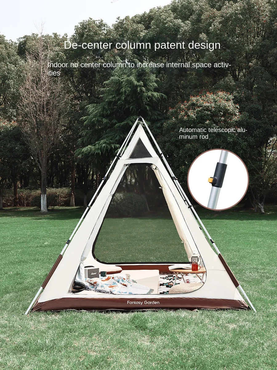 Indian camping tent outdoor automatic quick-opening portable camping vinyl sunscreen pyramid account