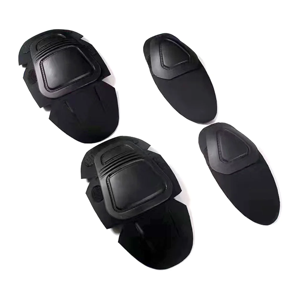 Tactical 4pcs Knee Pads Elbow Support Paintball Kneepad Interpolated Knee Protector Set Outdoor Sport Hunting Kneepad