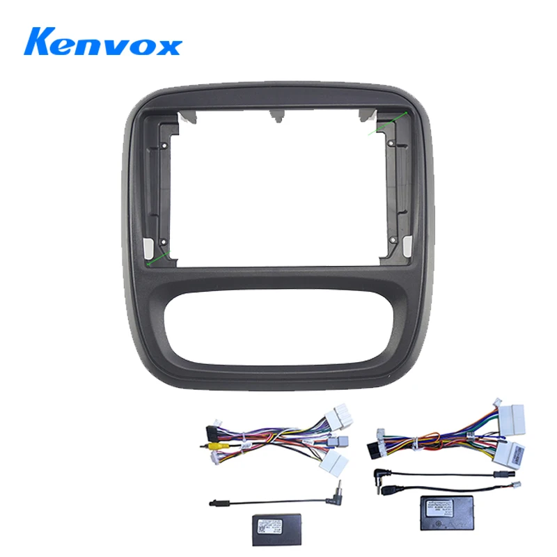 Car Radio For Renault Trafic 3 2014 - 2021 For Opel Vivaro B 2014 - 2018 Android 2 Din Stereo Mounting Bezel Faceplate Frame Kit