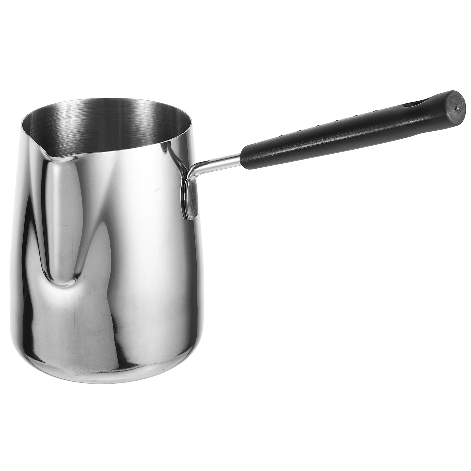 

Turkish Coffee Maker Stainless Steel Pot Wide Bottom Milk Warmer Chocolate Melting Butter Heater Stovetop Cookware Mini Size