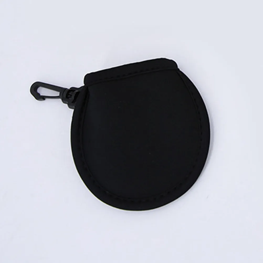 

2 шт. чехла для хранения мячей для гольфа с мягким внутренним слоем, портативная сумка для аксессуаров для гольфа, защищает поверхность, повышает производительность, черный