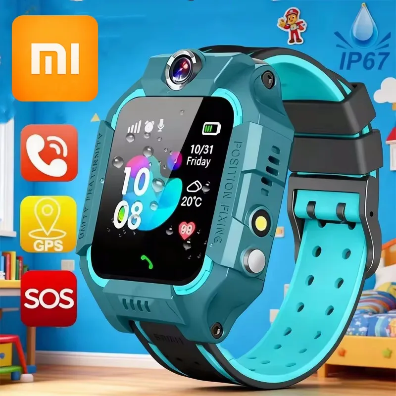 

Детские умные часы XIAOMI с 4G, Wi-Fi, SOS, функцией телефона, поддержкой SIM-карты, водонепроницаемостью IP67, камерой, подарок на Рождество для детей