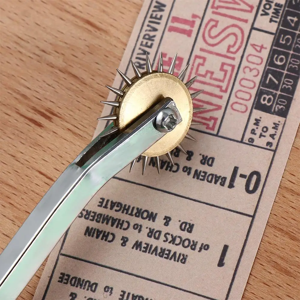 Leather Line Drawing Perforating Tool Perforator Lace Cutter Point Cloth Wheel Scribing Wheel Crimping Wheel Tracing Wheel