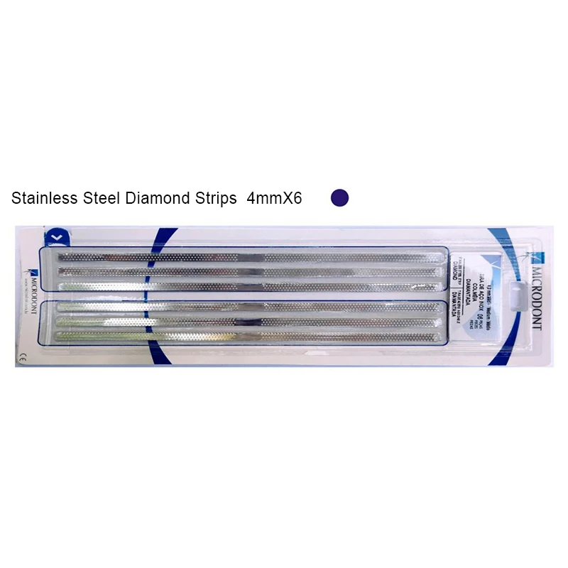 Microdont Dental Stainless Steel Diamond Serrated Abrasive Strip