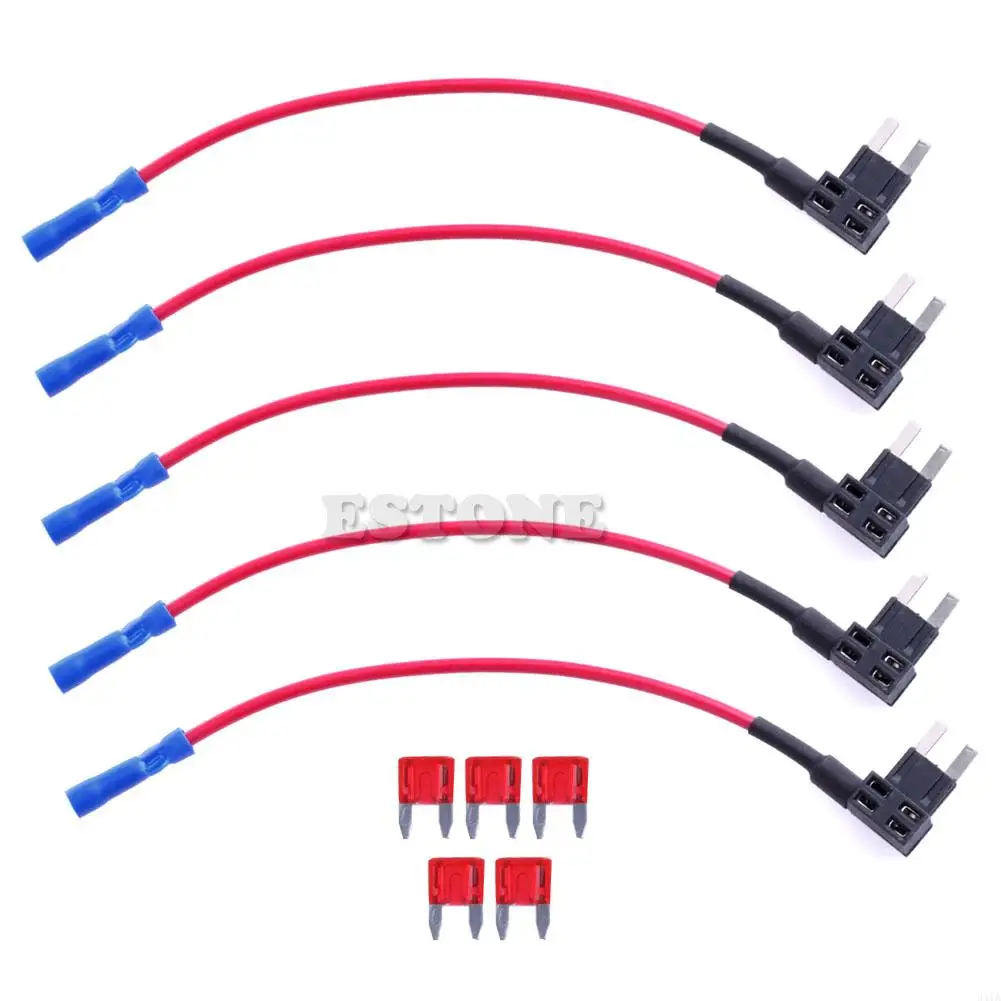 34YA 5Pcs Mini ATM Adapter tap Dual Circuit Adapter Holder For Car Auto Truck