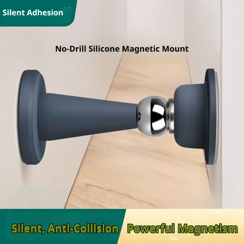 Silicone No-Drill Strong Suction Door Stopper Anti-Collision Floor Protector Doorstop for Bedroom Wall Home Improvement