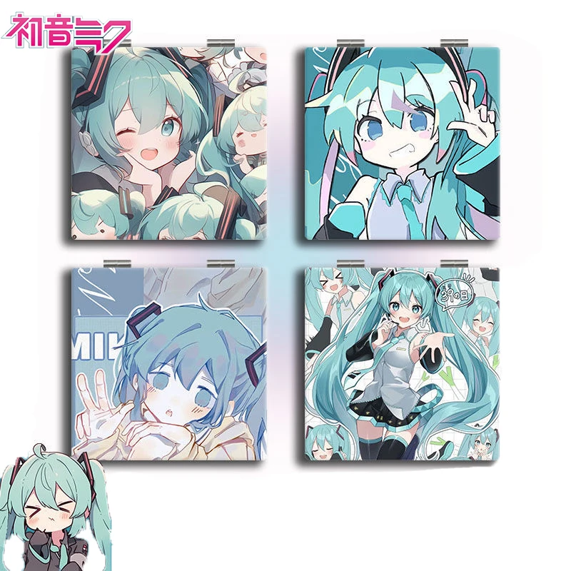 

Hatsune Miku Creativity Small Mirror Around You Take Double Folding Cartoon Anime Cute Student Makeup Mirror Daily Necessities