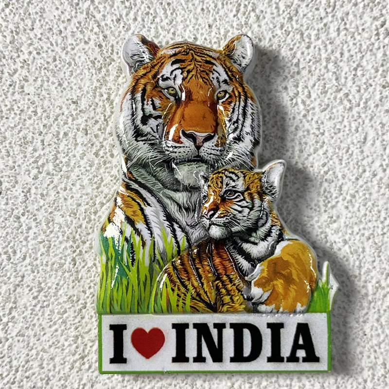 India Travel Souvenirs Home Improvement Items Collection Arts and Crafts Gifts Tiger 3D stereo Fridge magnets