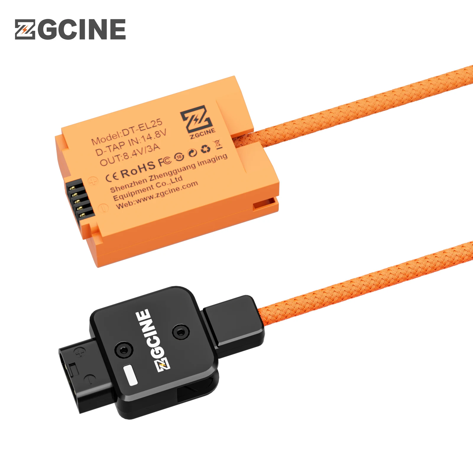 ZGCINE-Cable de batería trenzado para NIKON Z30 ZFC Z50 zf Z8 Z6 II Z7 II Z5 D850 D810 D780, D-TAP a EL25/15