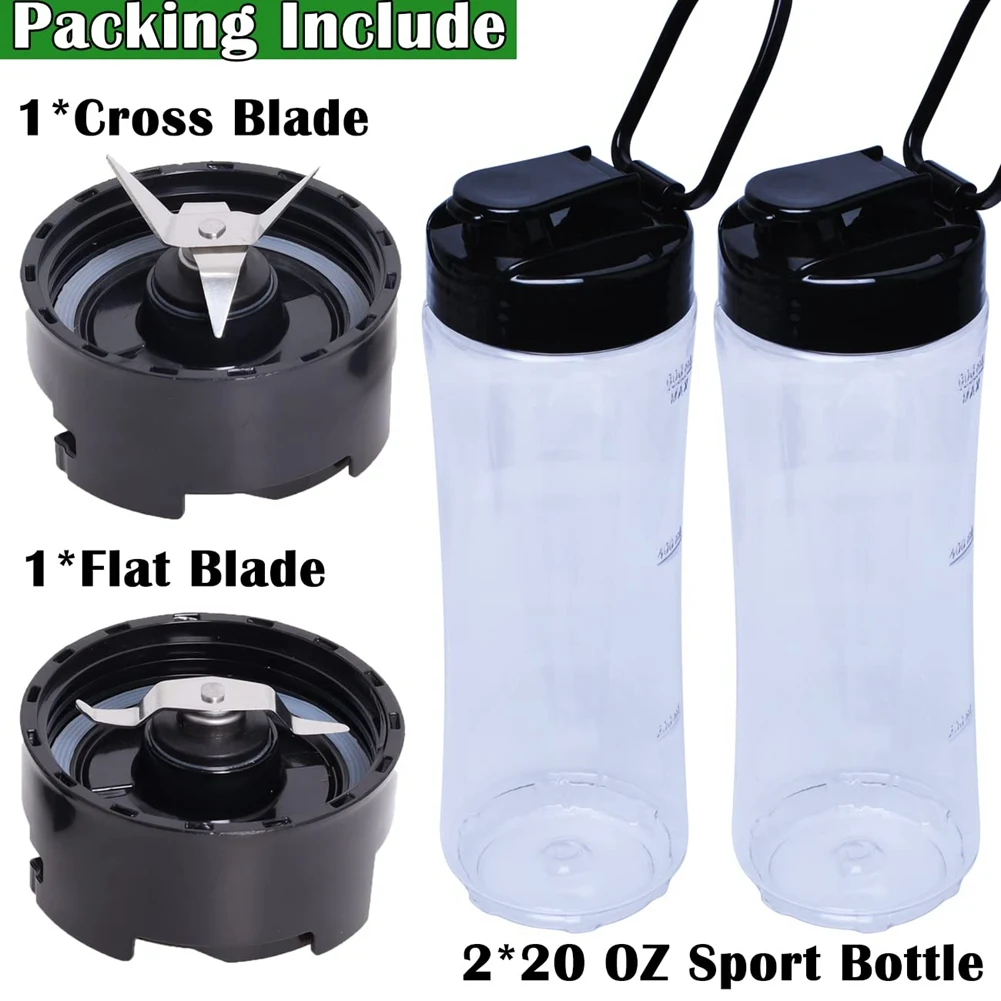 20OZ Blender Bottle for Oster My Blend Blender BLSTPB BLSTP2,2 Pack Blender Cup with 2 Replacement Blade Blender