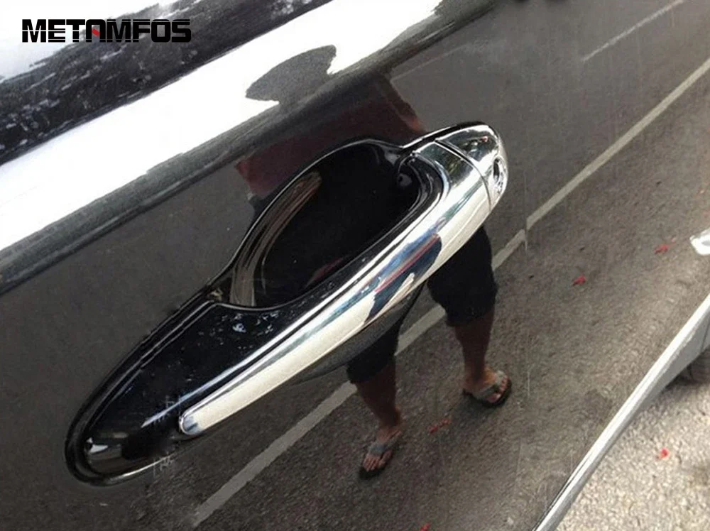 Side Door Handle Cover Trim For Toyota RAV4 RAV 4 2013 2014 2015 2016 2017 2018 Chrome Protection Cap Exterior Car Accessories