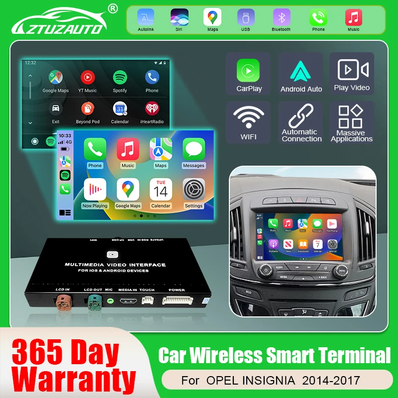 Wireless CarPlay For Opel insignia 2014-2017  , with Android Auto Mirror Link AirPlay Car Play Navigation Support rear camera