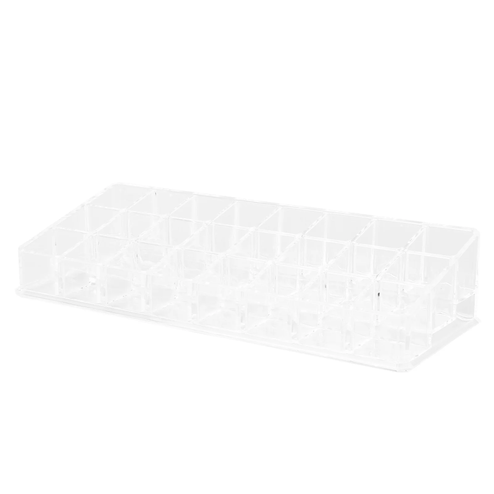 

Lipstick Storage Box Transparent Multigrid Desktop Organizer For Cosmetics Makeup Holder Large Capacity Nail Polish Container