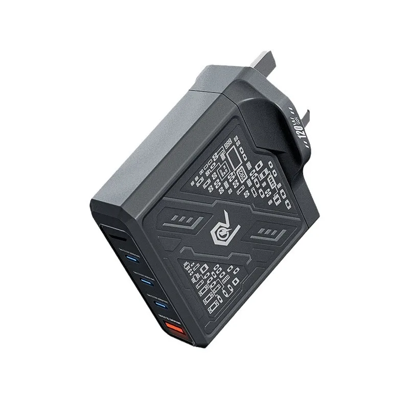 

120W Gallium Nitride 3C Folding High Power British and European Charger Set U107
