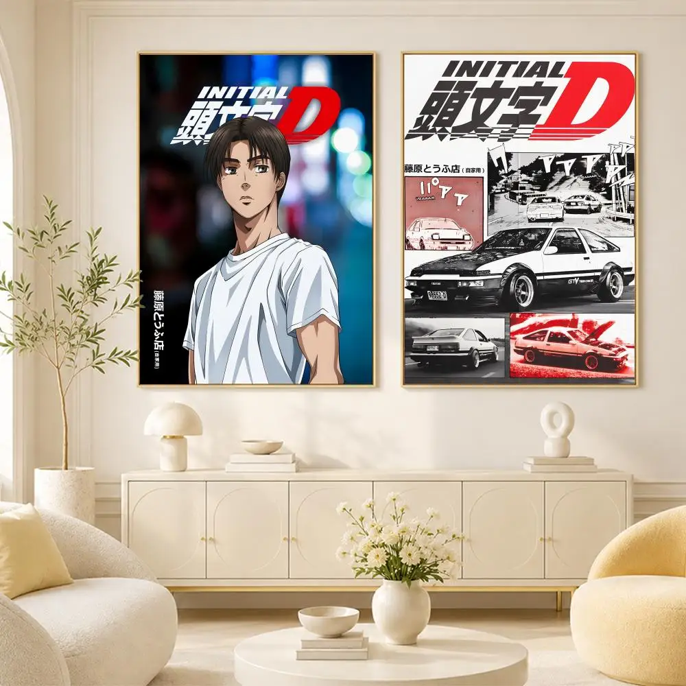 Initial D Poster Room Home Decoration Interior Wall Art Printing Garage Posters Gift