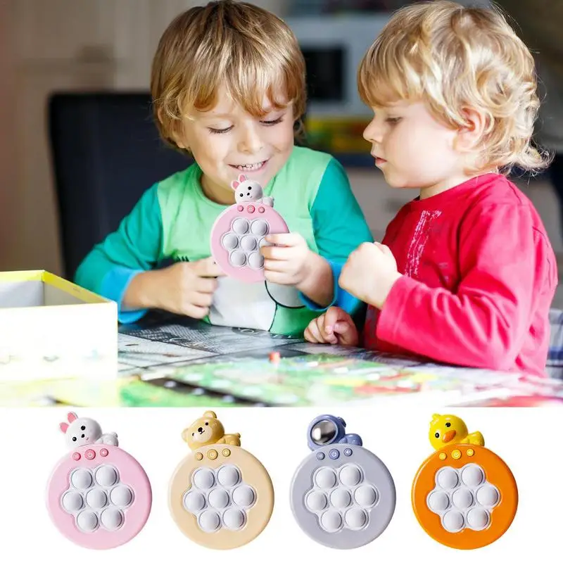 Speed Push Game Quick Push Silicone Popping Game Console Portable Soft Educational Toys With 4 Modes For Travel Outdoor