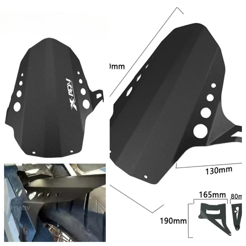 Image of Für Honda Forza 750 Motorrad Hinterradabdeckung Schutzblech XADV 750 XADV750 2017-2025 NSS750 NSS Hinterrad-Schmutzfänger Spritzschutz