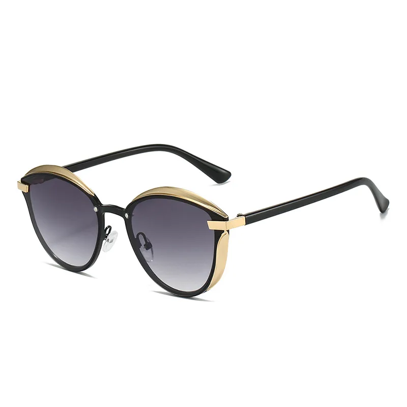 

Vintage Elegant Cateye Sunglasses For Women Metal Luxury Brand Female Sun Glasses Designer Fashion Shades UV400