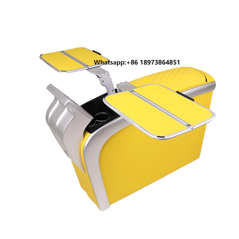

Automotive Car Interior Accessories Luxury Armrest Centre Console With Foldable Table Cup Holder