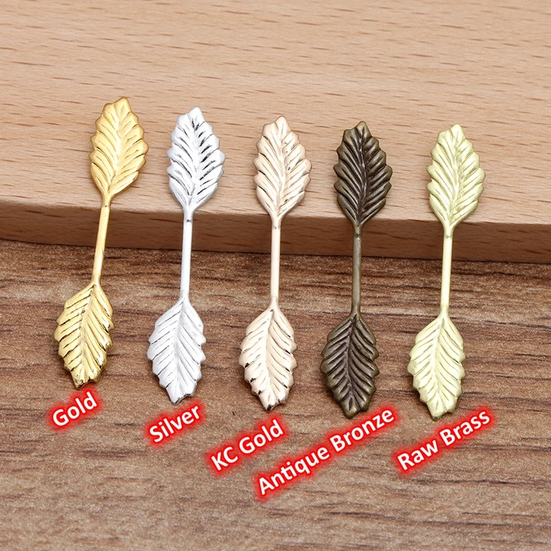 BoYuTe Metal Brass Material Leaf Plate Findings DIY Jewelry Making Accessories Supplies