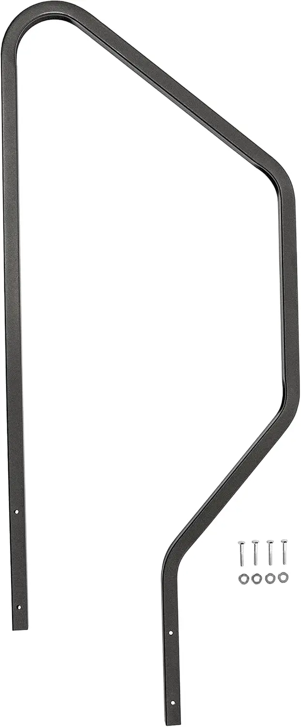 

4-Step RV Handrail, Left Side, Foldable, Black Powder Coated