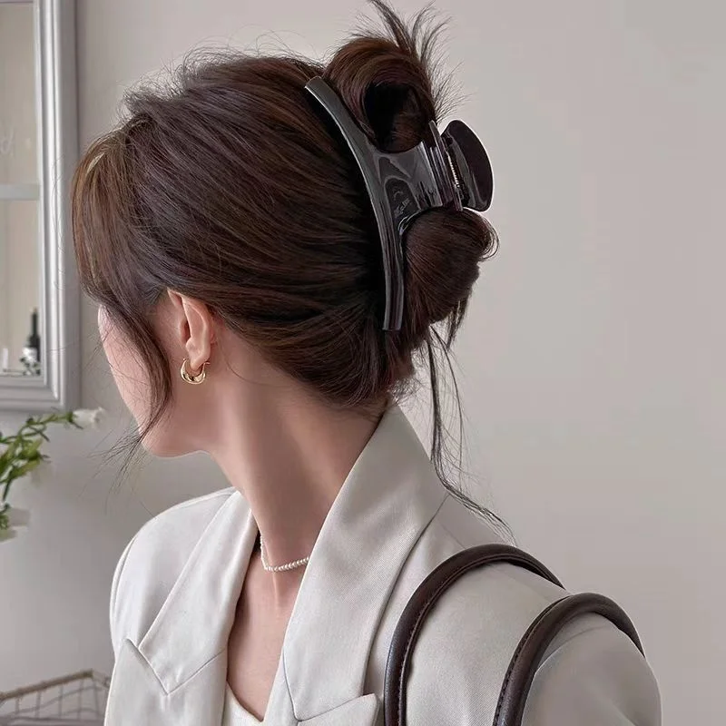 

Large Size Curved Hair Claw Clip Women's New Sle Hair Accories Fre out ark Clamp Hair Card Holder Faionable Hairpin