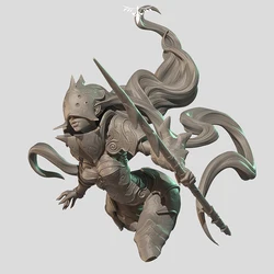 Unassembled 1/10 Woman Modern Fantasy Bust Resin Figure Miniature Model Kits Unpainted