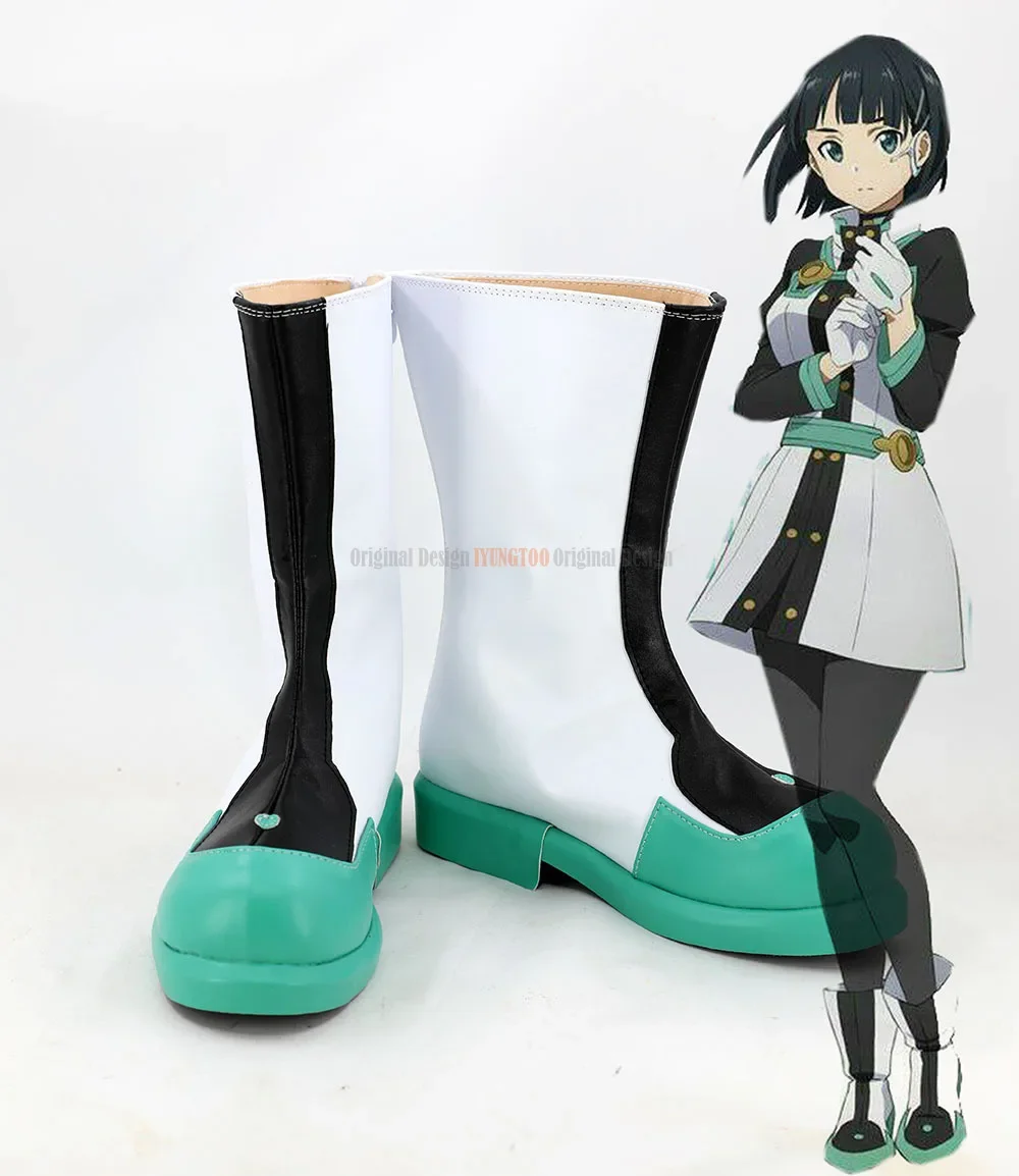 Leafa Kirigaya Suguha Boots Cosplay Sword Art Online Film Kirigaya Suguha Cosplay Boots Shoes Custom Made Any Size