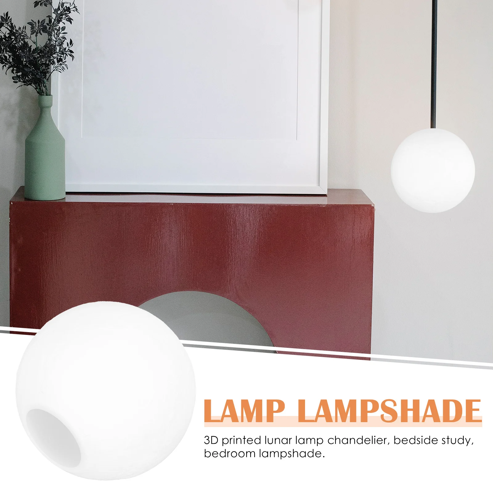 

3D Printed Moon Lamp Shade Artistic Plastic Lampshade for Home Table Light Decorative Light Protector Lamp Shade