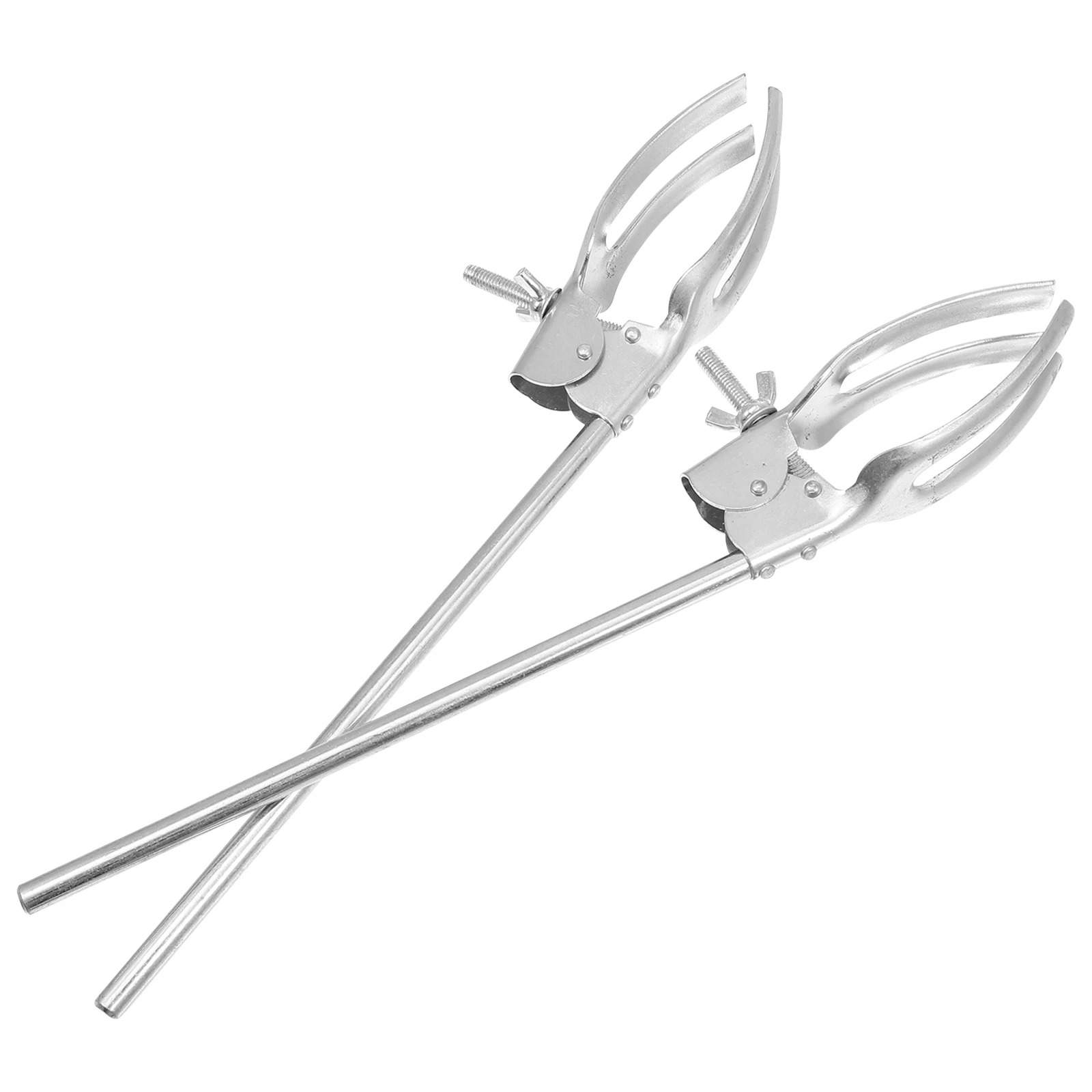 

2 Pcs Beaker Clamp Universal Clip Holder Stainless Steel Laboratory Flask Test Tube