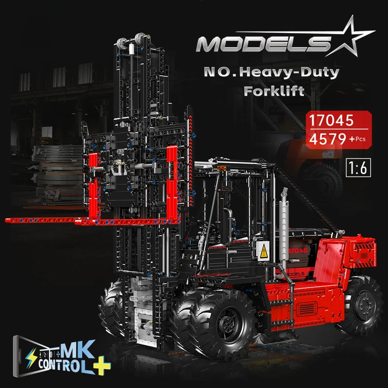 

Technical MOC Remote Control Heavy-Duty Forklift Fork Lift Truck Truck Car Model 4579PCS Building Blocks Brick Puzzle Toys Gift