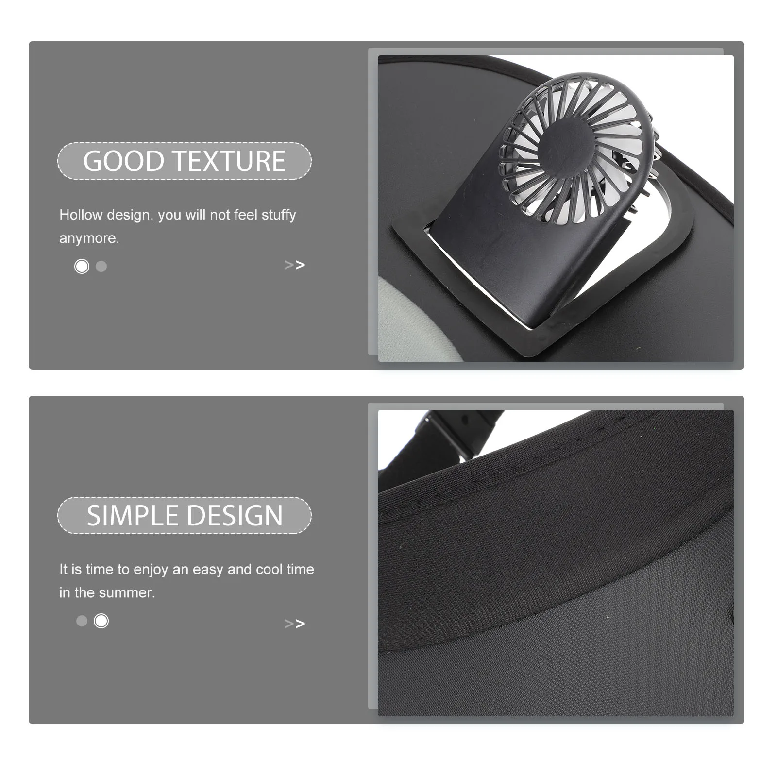 

Girl Visor Summer Beach Fan Design Visor Shade Open Top Sun Hat Women Cool Lightweight Hollow Design Rechargeable Fan Wide Brim