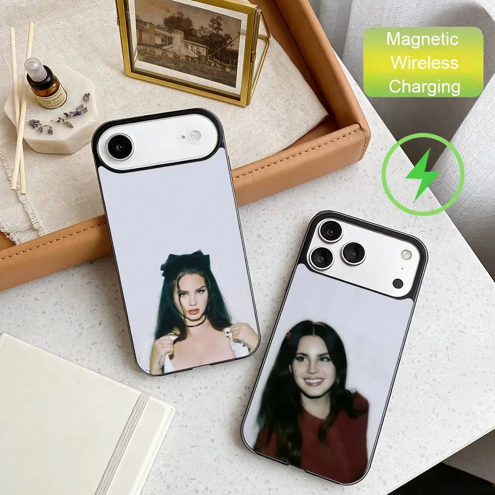 

L-Lana D-Del Rey Fan Gift Case Phone Case For iPhone17,16,15,14,13,12,Wireless charging protective case soft cover