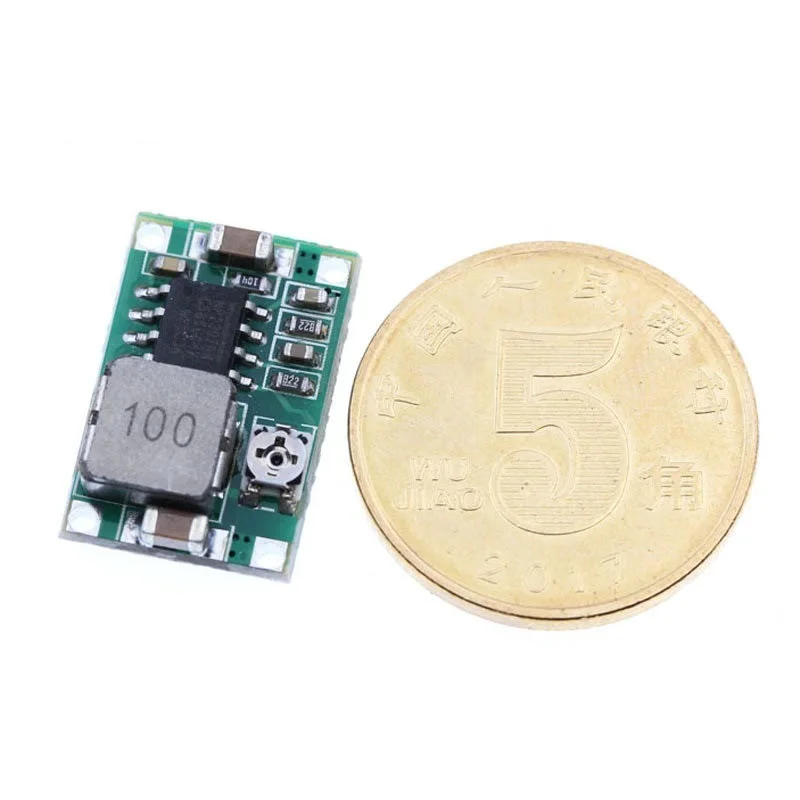 Rc Vliegtuigmodule Mini 360 Dc Buck Converter Step Down Module 4.75V-23V Naar 1V-17V 17X11X3.8Mm Lm2596 2a