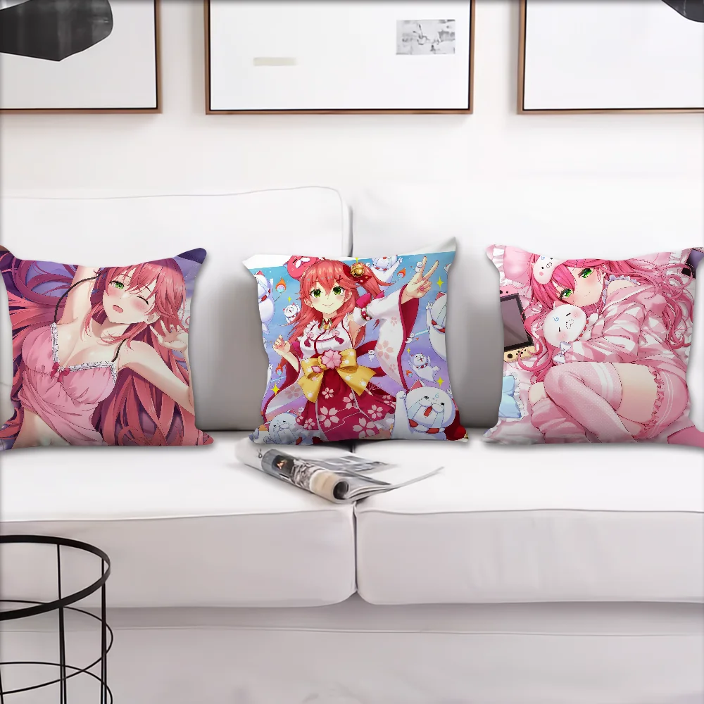 Musical Pillow S-Sakura Case Cushion artist Room Bedroom Sofa Living Backrest Anime Car Miko Square Headboard