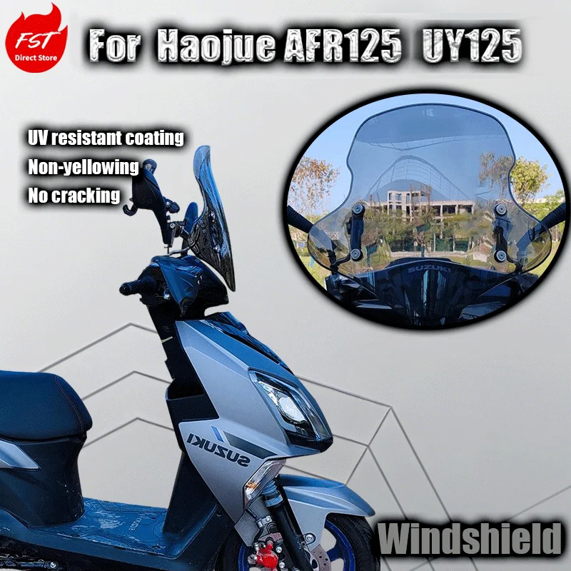 For Haojue AFR125 windshield scooter motorcycle  UY125 dedicated flexible PC windshield glass