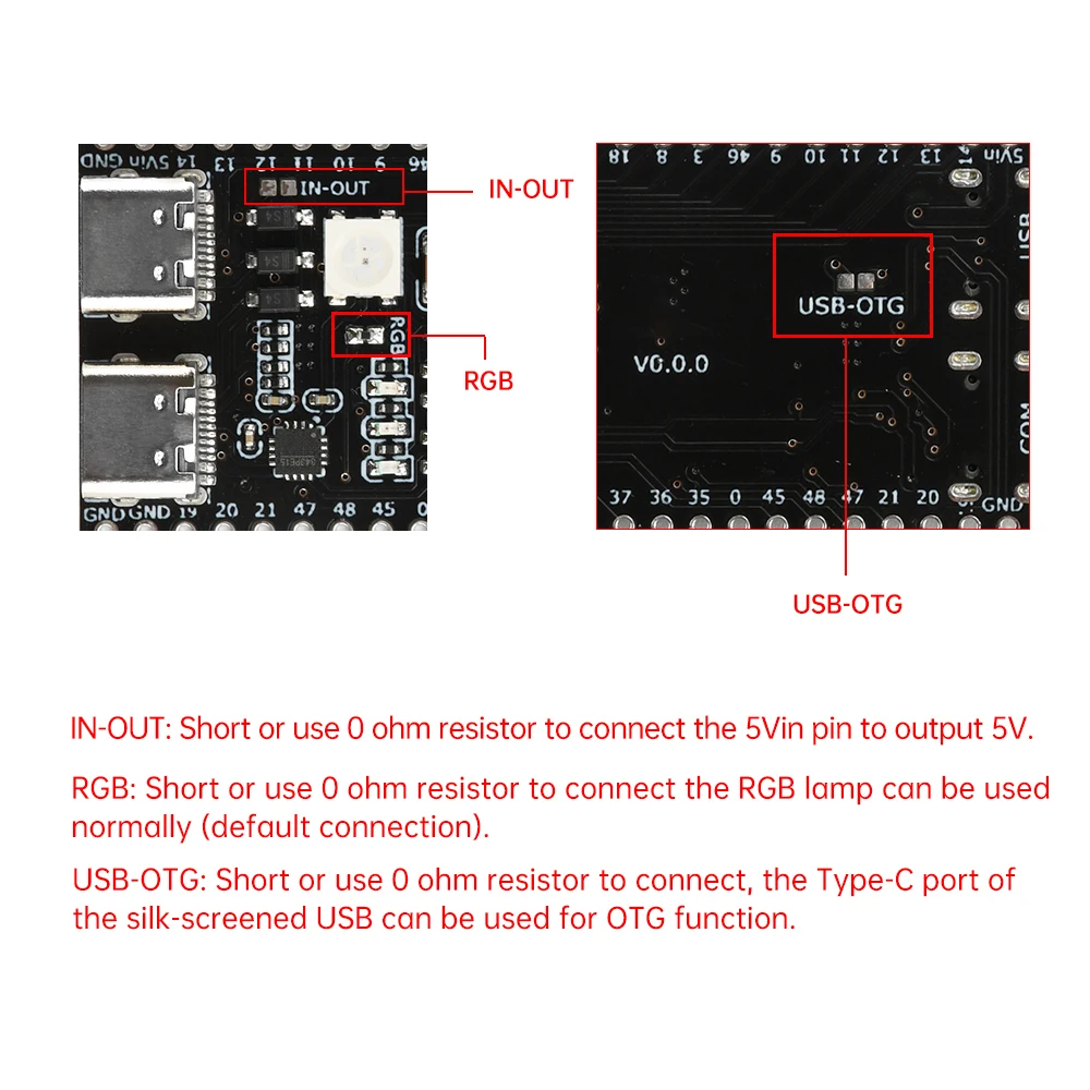 ESP32-S3 Wifi Bluetooth Development Board Dual Type-C CORE Board Onboard Esp32-S3 N16R8 N8R2 Module With Antenna Base and Case