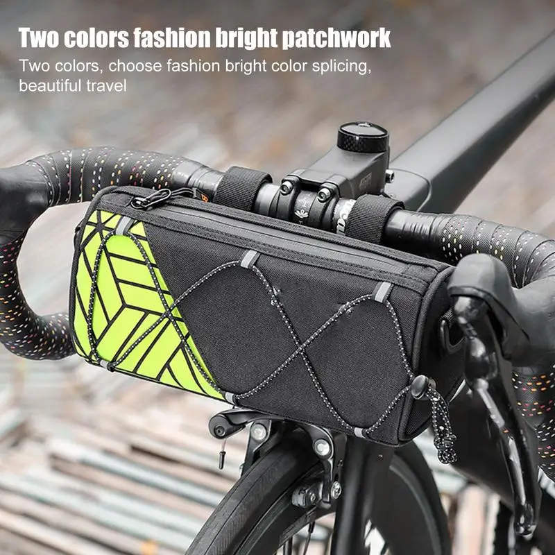 

Bright Color To Colorful Reflective Series Bicycle Handlebar Bag Front Frame Top Tube Bag Waterproof Saddle Bag For Cycling