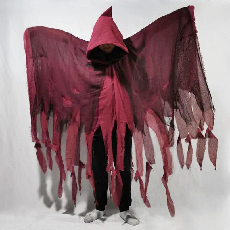 Halloween Cape Witch Cape Costume Haunted House Costume Dress Up spaventoso Costume spettrale puntelli