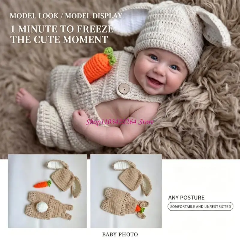 Baby Photo Clothes Boy Girl Rabbit Theme Outfit Newborn Photography Props