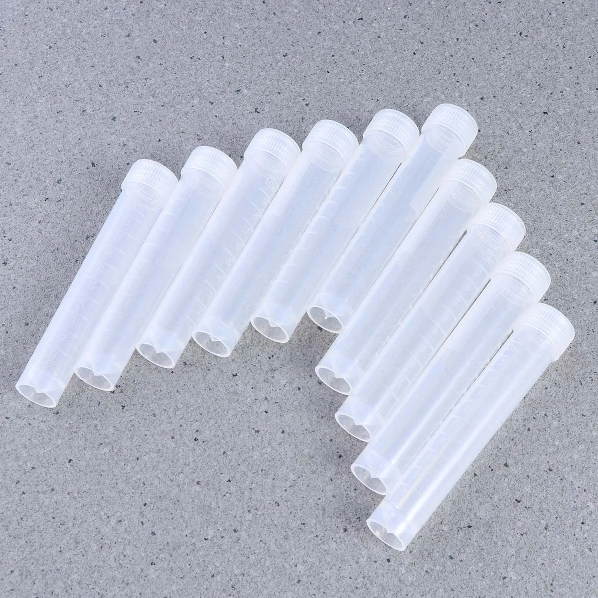 20Pcs Test Tubes Plastic Screw Cap 10Ml Scale for Scientific Research Hospital School Epidemic Prevention