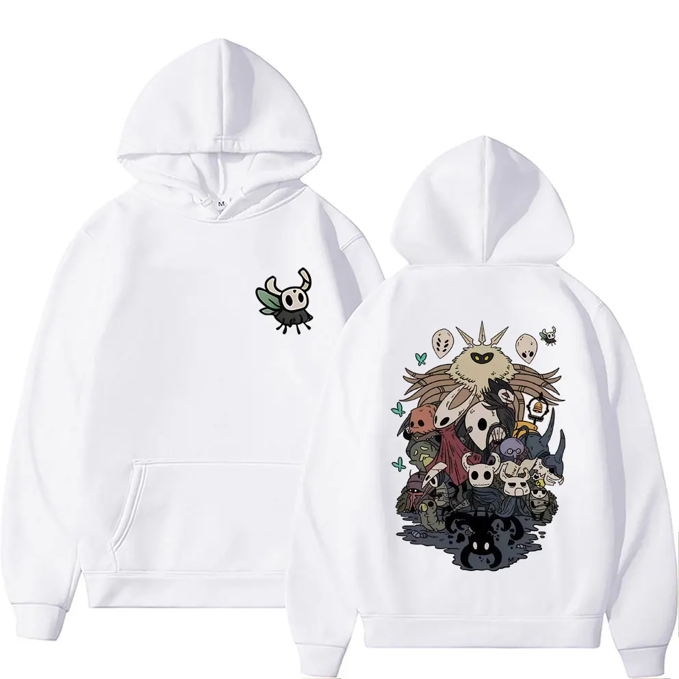 Sudadera con capucha con gráfico de Game Hollow Knight para hombre y mujer, ropa de calle Vintage de gran tamaño, Jersey de algodón polar Premium Unisex, sudaderas con capucha